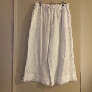 American Rag Cloud Dancer White Wide Leg Pants with trim Size XL NWT